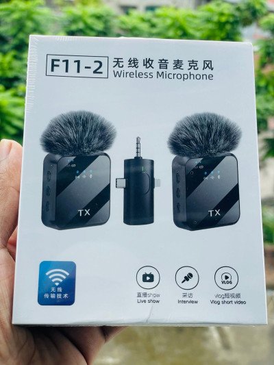F11-2 Wireless Collar Microphone with Noise Cancellation