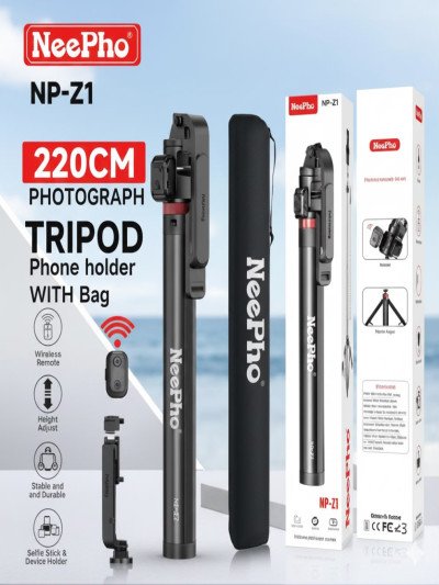 Neepho NP-Z1 3-in-1 Tripod Selfie Stick with Bluetooth Remote