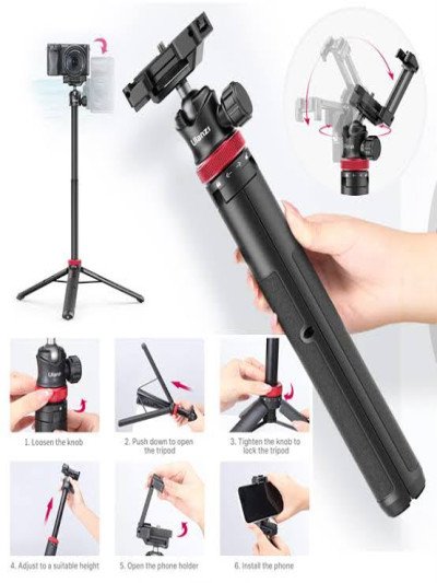 Ulanzi MT-44 Extendable Vlog Tripod With 360° Ball Head (Black)